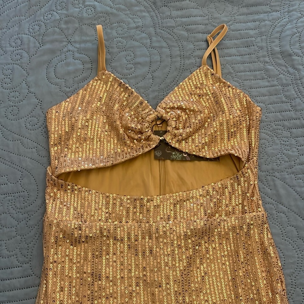 Party Glittery Dress (Rose Gold Color)